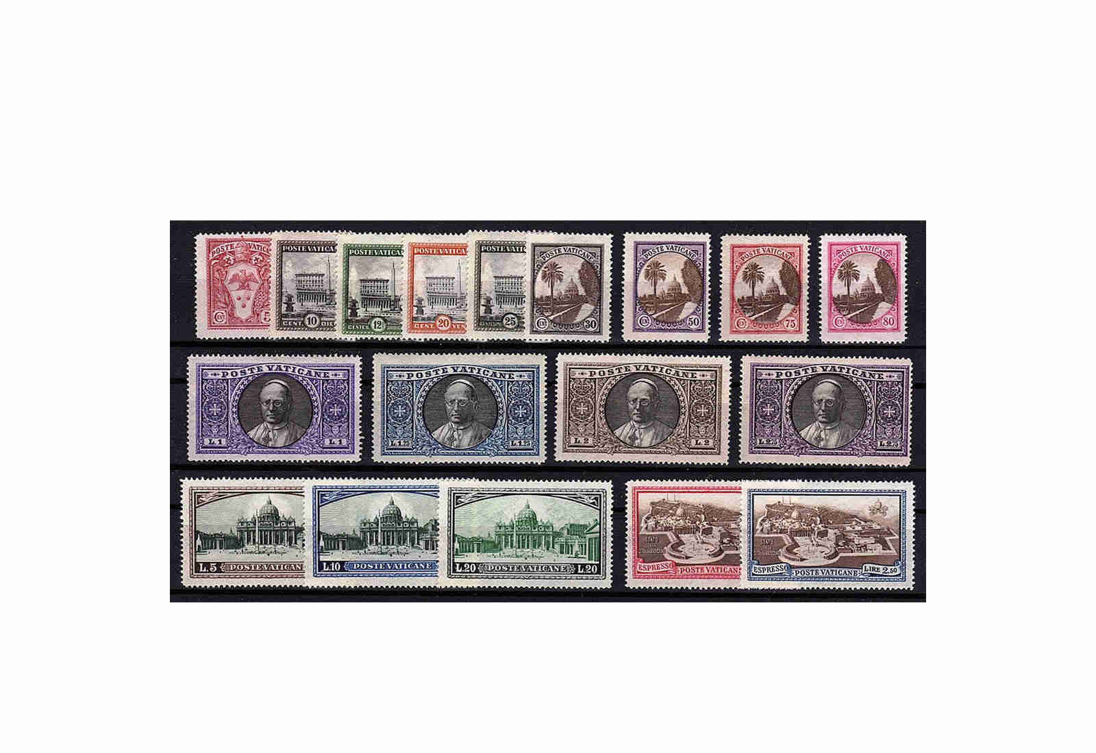 Vatikan Michel-Nr. 21/38 postfrisch Freimarken 1933