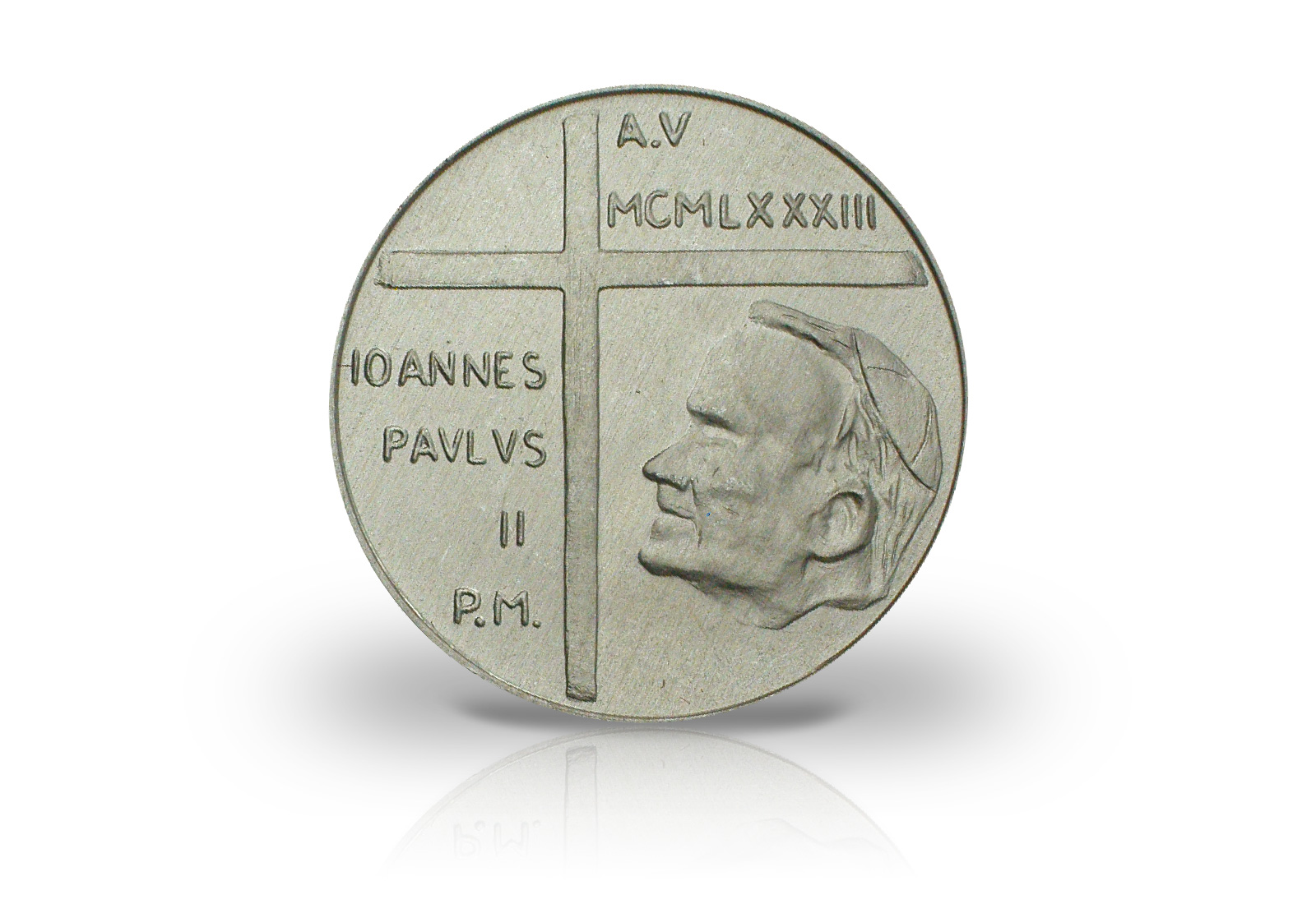 50 Lire 1983 Vatikan Papst Paul II. Vertreibung von Adam und Eva