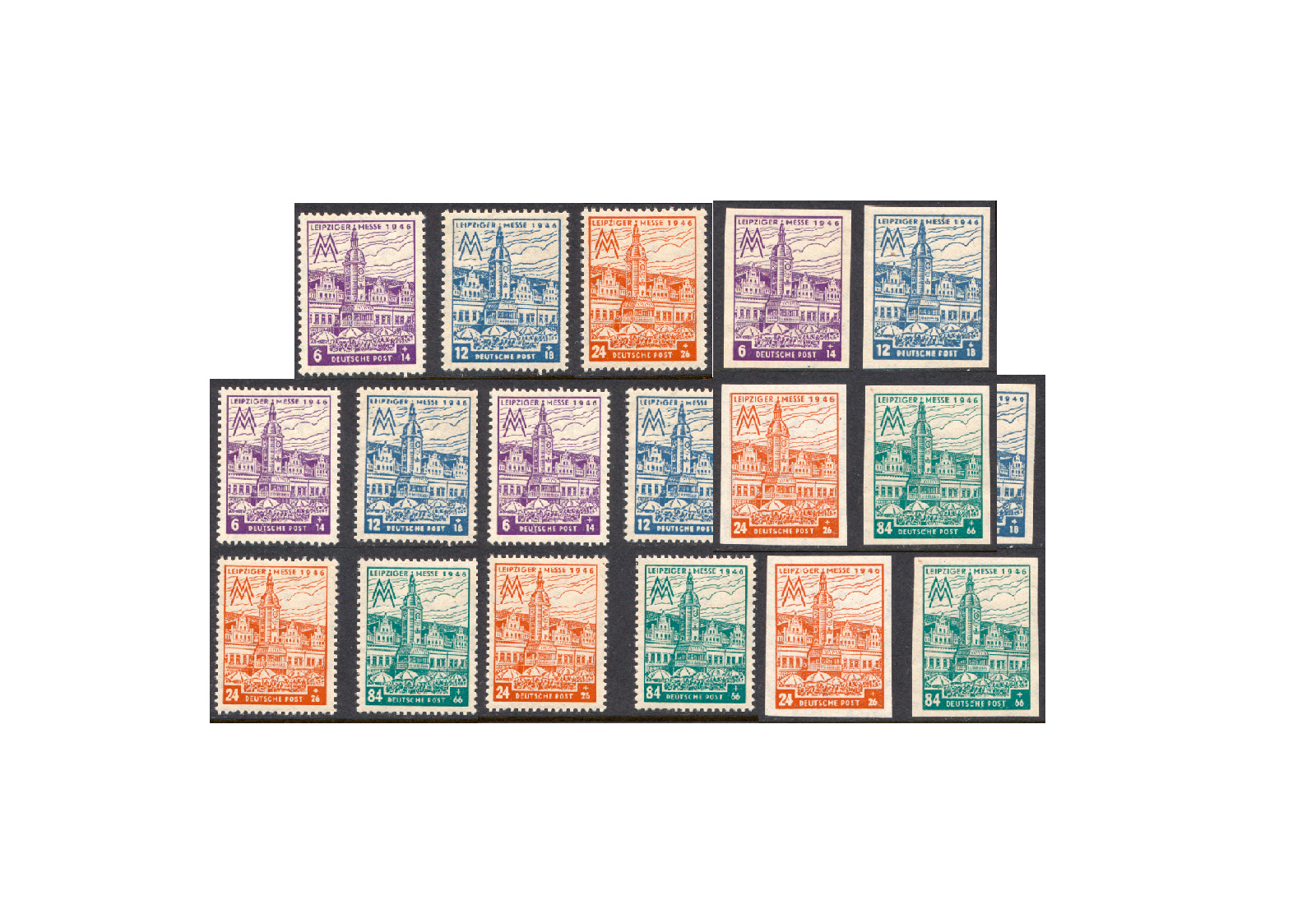 Briefmarken SBZ Westsachsen Messe 1946 Michel-Nr. 162/165 postfrisch