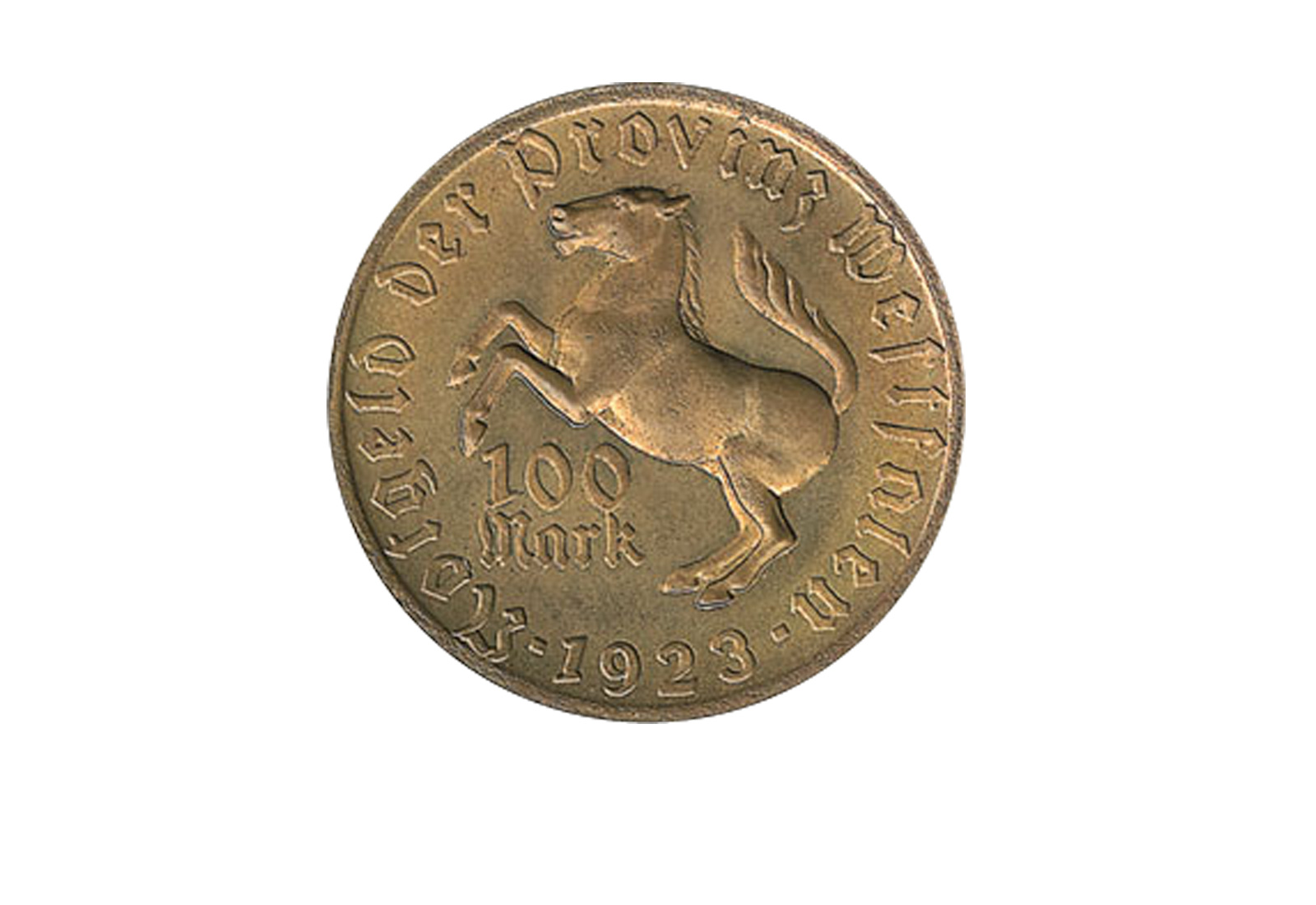 100 Mark 1923 Notgeldmünze Westfalen Jaeger-Nr. N18