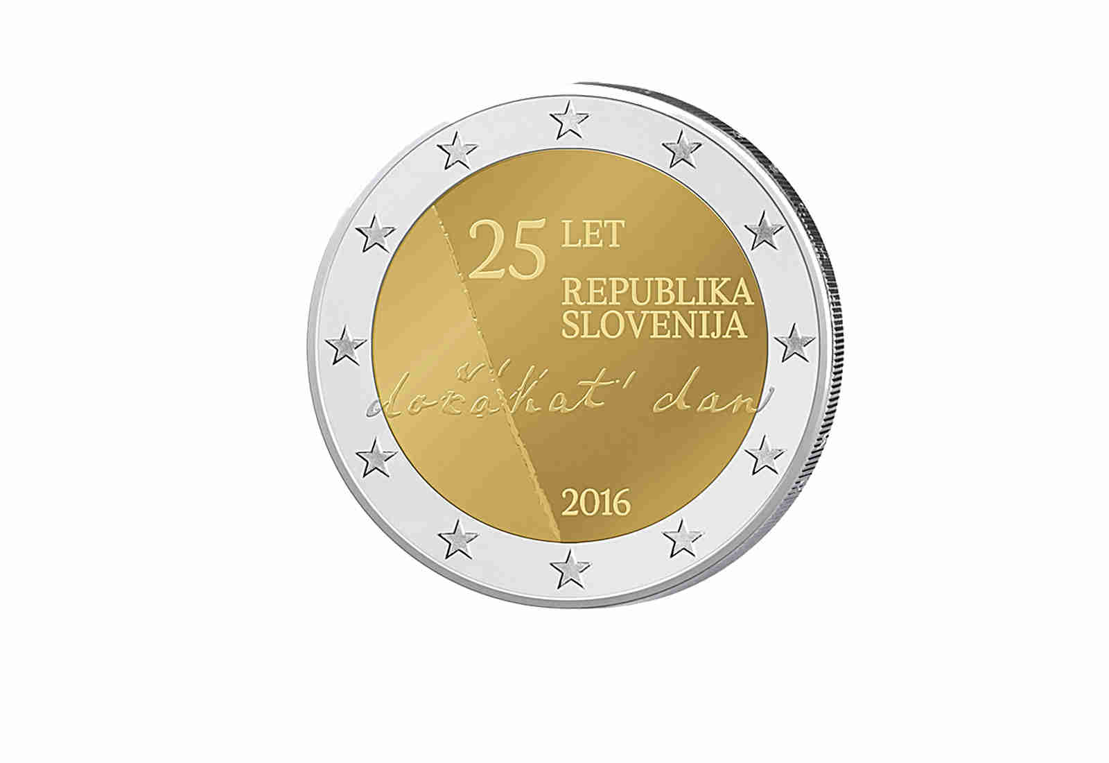 2 Euro 2016 Slowenien 25. Jahrestag der Unabhängigkeit bfr.