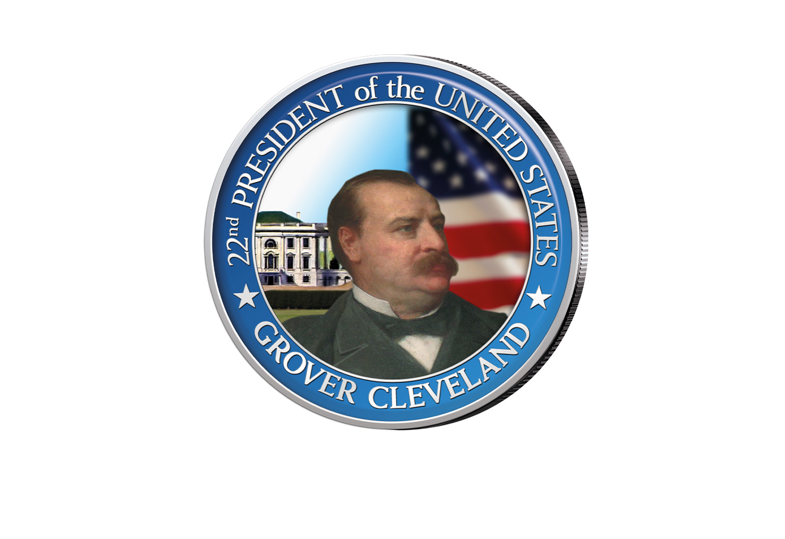 ½ Kennedy-Dollar USA mit Farbapplikation Grover Cleveland