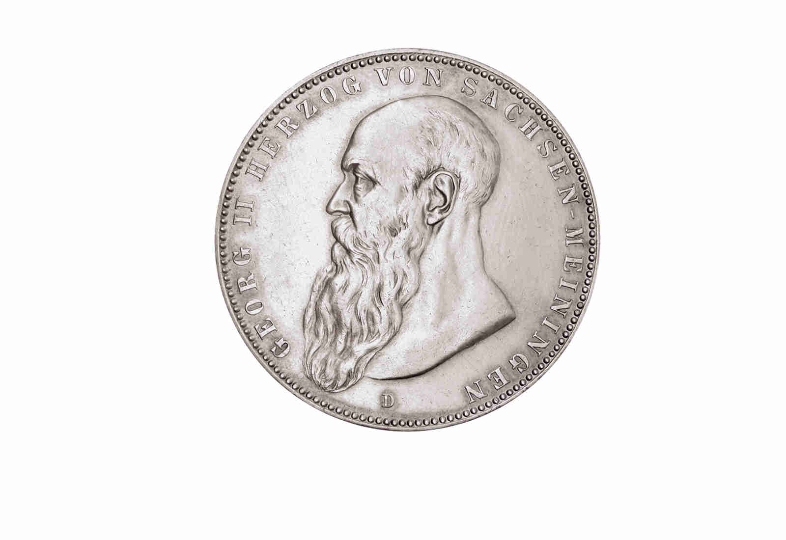 2 Mark 1902 Kaiserreich Georg II Sachsen Jaeger-Nr. 151a