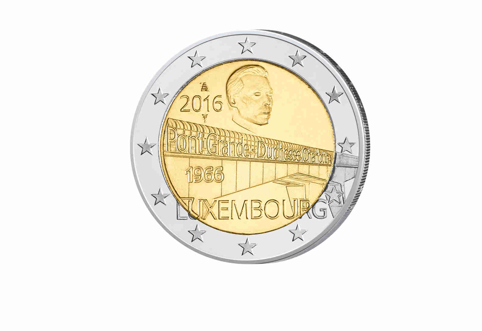 2 Euro 2016  Luxemburg 50. Jahrstag der Brücke Großherzogin Charlotte