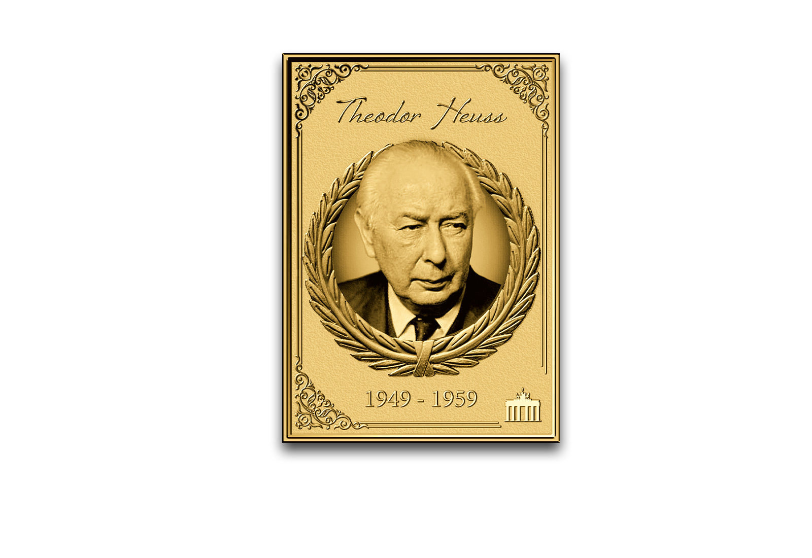 Goldmünzbarren Bundespräsident Theodor Heuss 999/1000 Gold