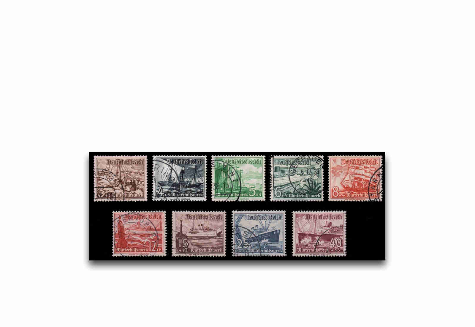 Briefmarken Deutsches Reich Winterhilfe 1937 Michel Nr. 651/659 gestempelt