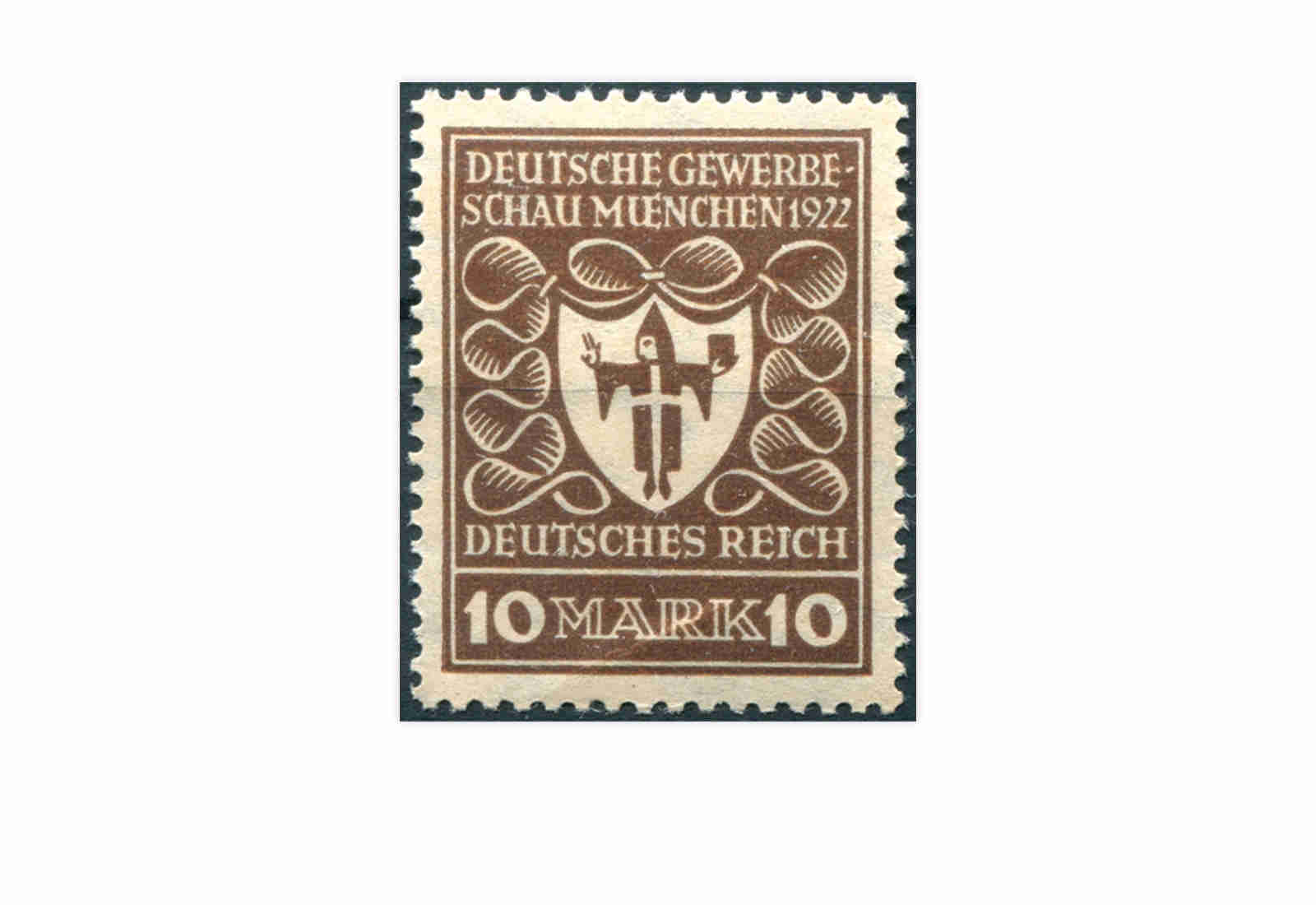 Briefmarke Deutsches Reich Deutsche Gewerbeschau 1922 Michel-Nr. 203 b postfrisch geprüft