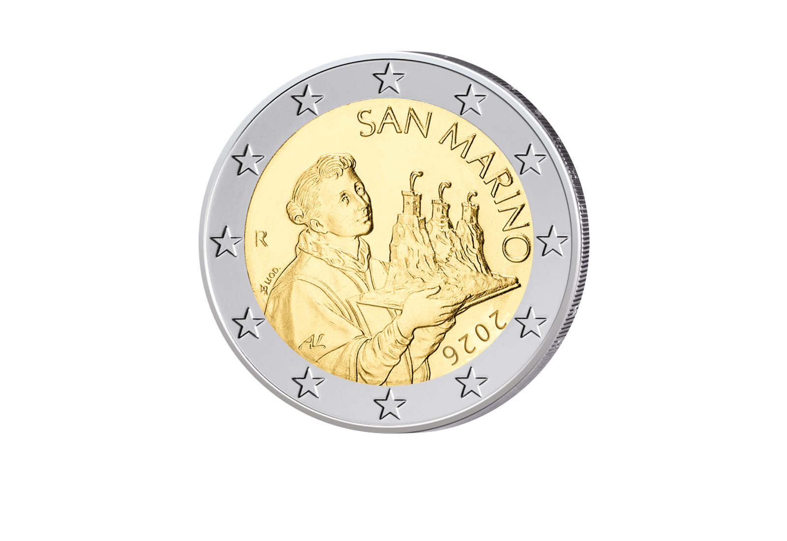 2 Euro 2026 San Marino Heiliger Marinus in Coincard - The Statue of Liberty