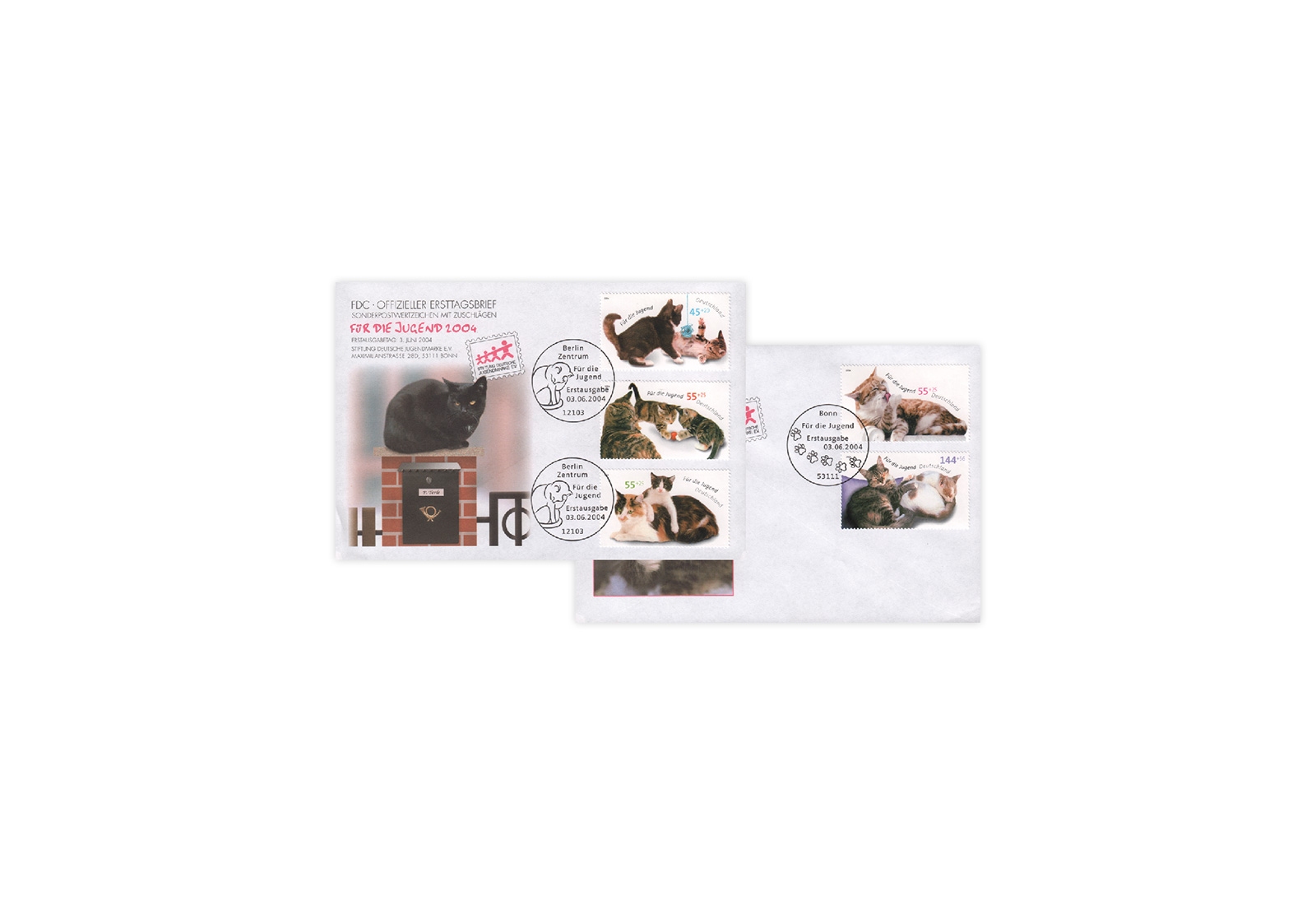 BRD Mi.Nr. 2402-2406 gest. auf 2 FDC