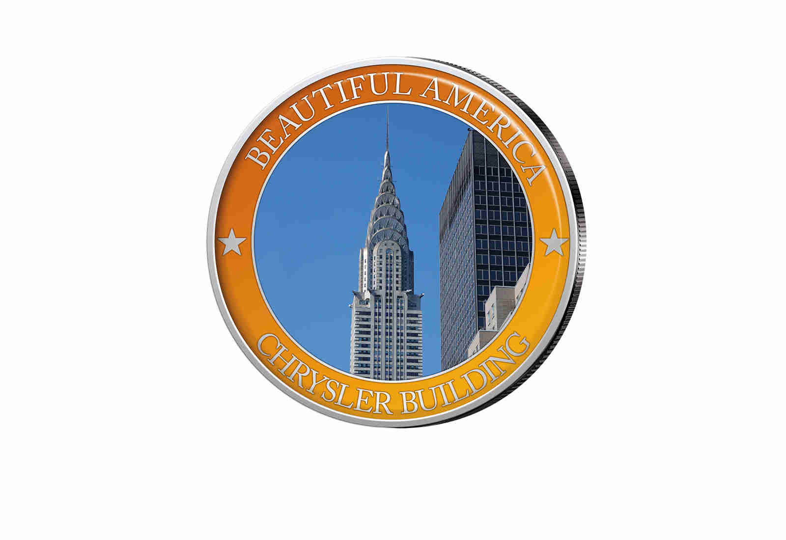 1/2 Dollar USA Chrysler Building - Serie Beautiful America mit Farbapplikation