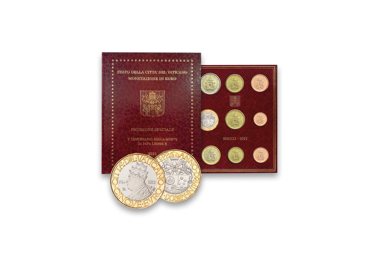 Kursmünzensatz 2021 Vatikan st inkl. 5 Euro Münze