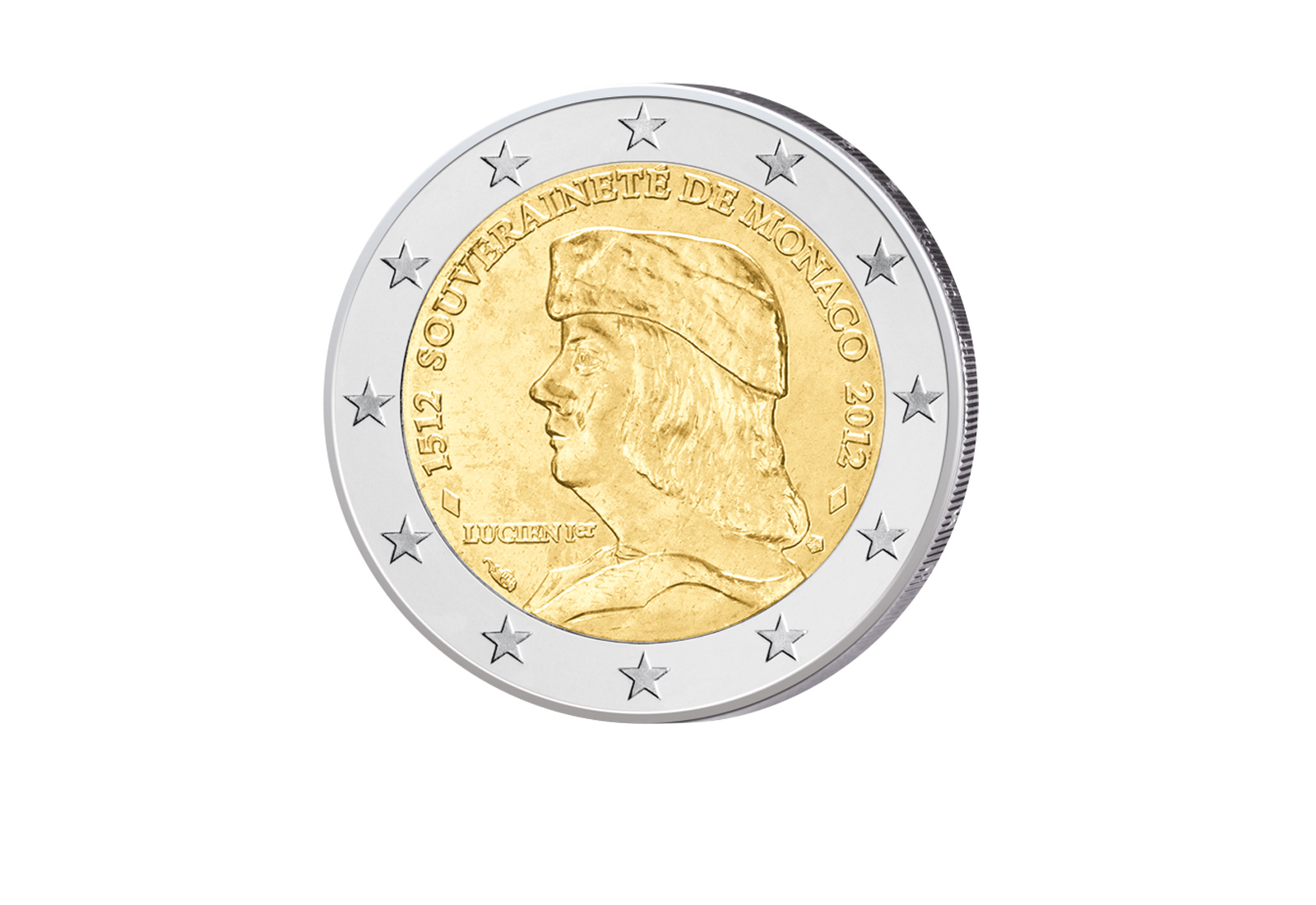 2 Euro 2012 Monaco 500 Jahre Souveränität bfr.