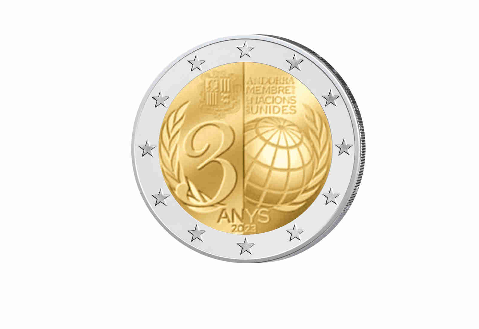 2 Euro 2023 Andorra Beitritt zu den Vereinten Nationen 1993 st in Coincard