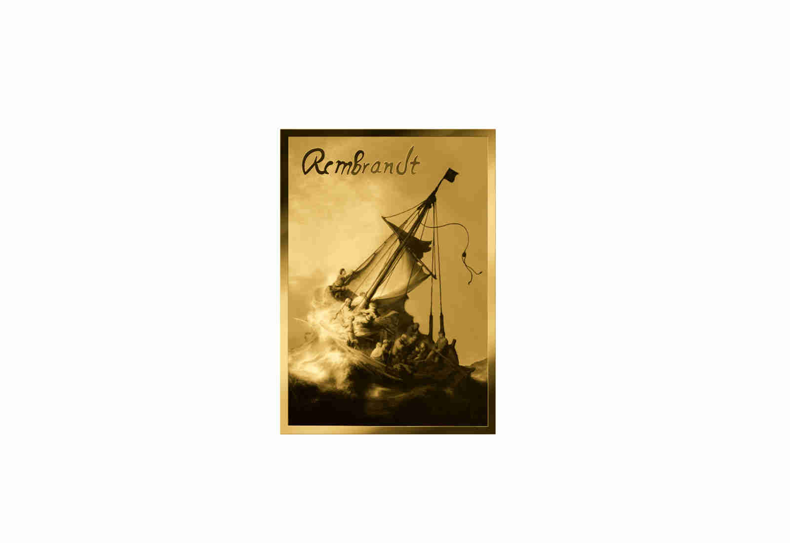 Goldmünze Motiv Christus im Sturm auf dem See Genezareth Coincard 999/1000 Gold Geschenk