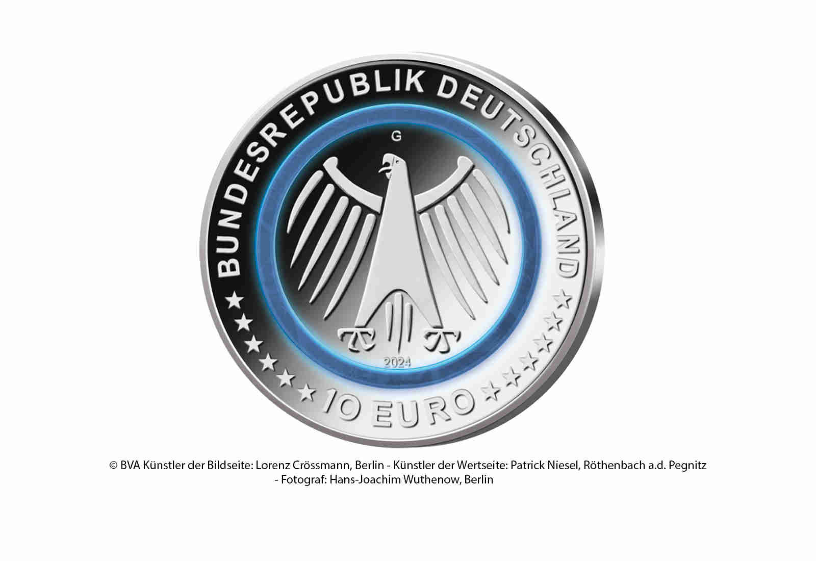 10 Euro 2024 Deutschland Polizei - Im Dienst unserer Gesellschaft st Prägestätte D