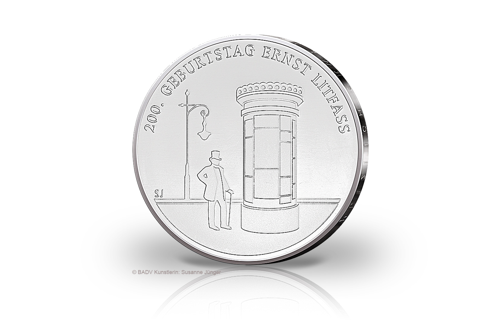 20 Euro Silbermünze 2016 Deutschland 200. Geburtstag Ernst Litfaß PP