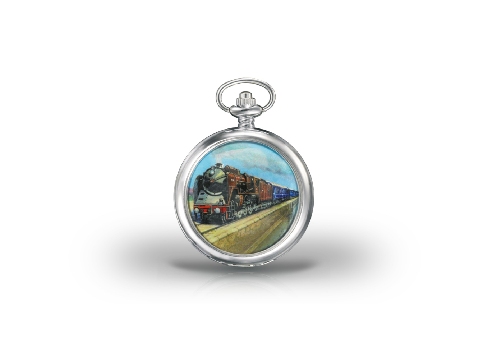 Herren Taschenuhr Train Bleu Glory of Steam Collection