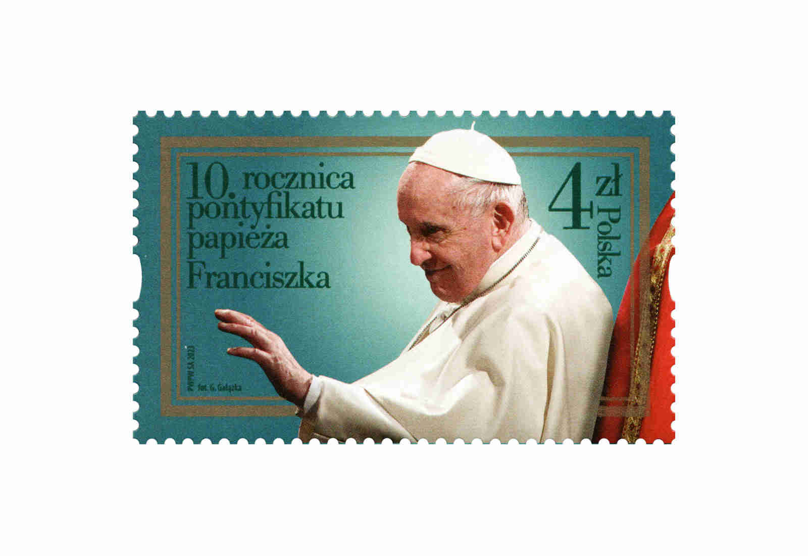 Papst Franziskus Blister - Karte inkl. Münze, Briefmarke und Banknote