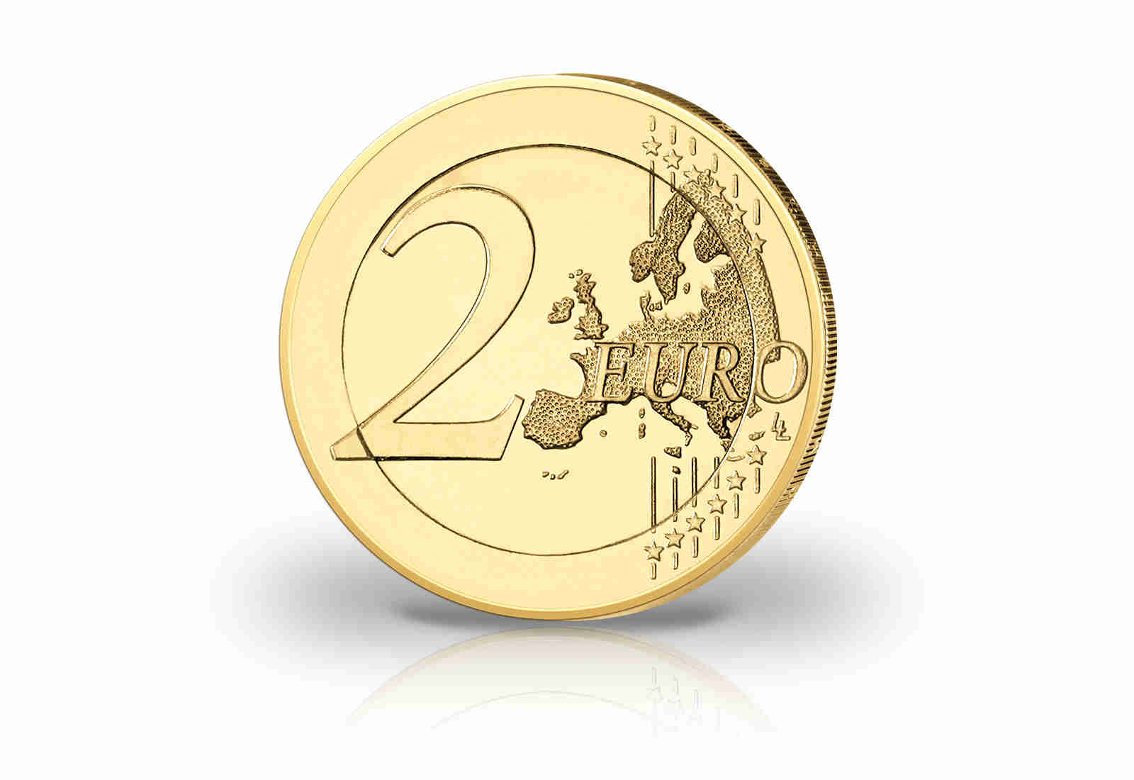 2 Euro vergoldet Gedenken an Papst Benedikt XVI mit Farbmotiv