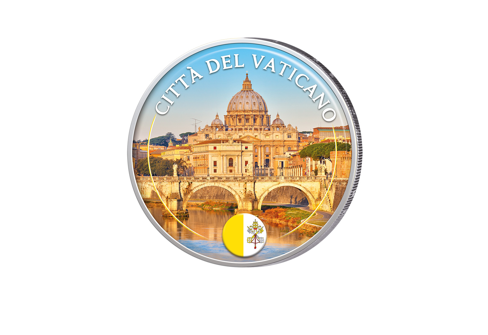 2 Euro  mit Farbapplikation Città del Vaticano - Vatikan