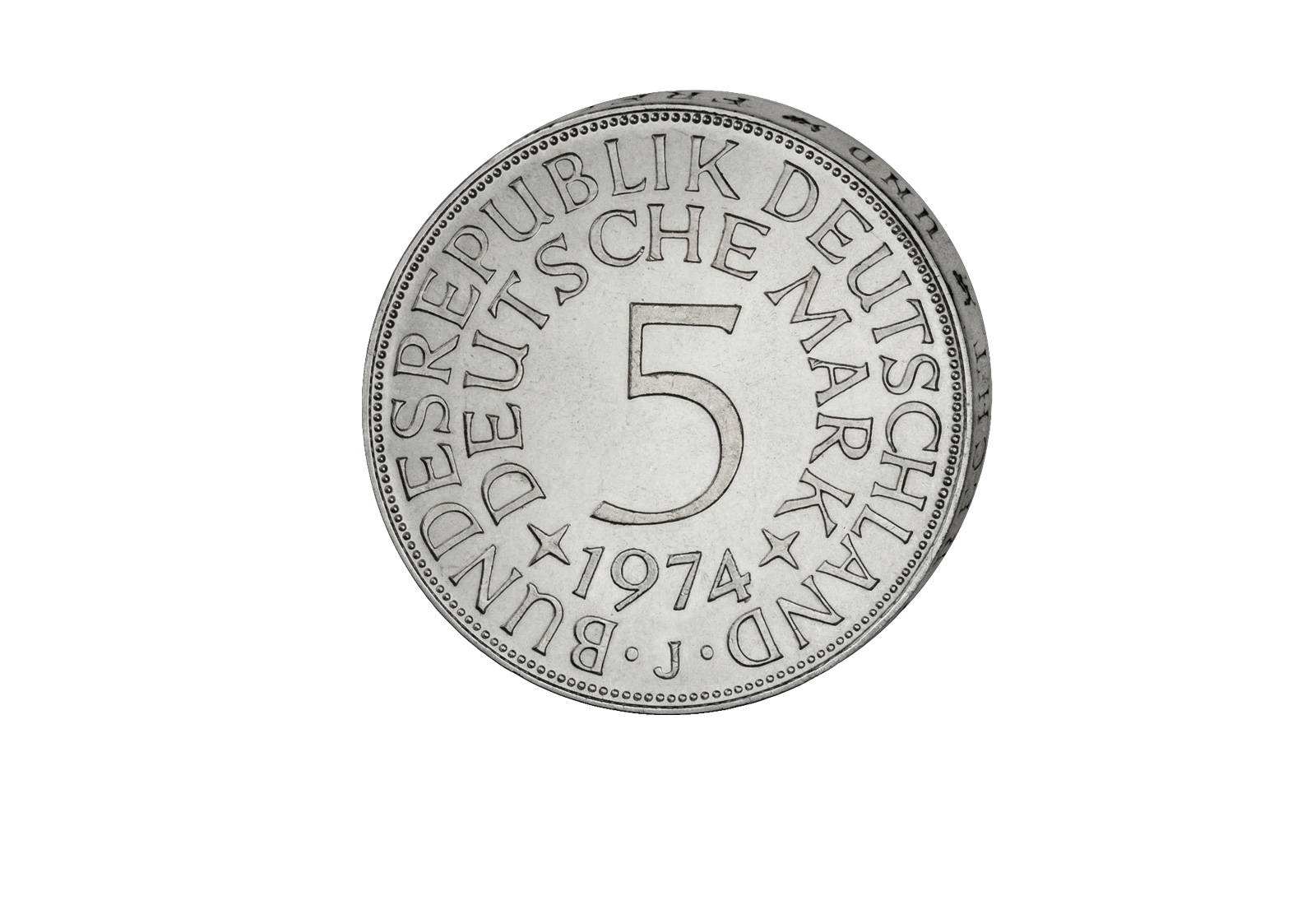 BRD 4x 5 DM 1974 Silberadler Set Prägetätte D-J