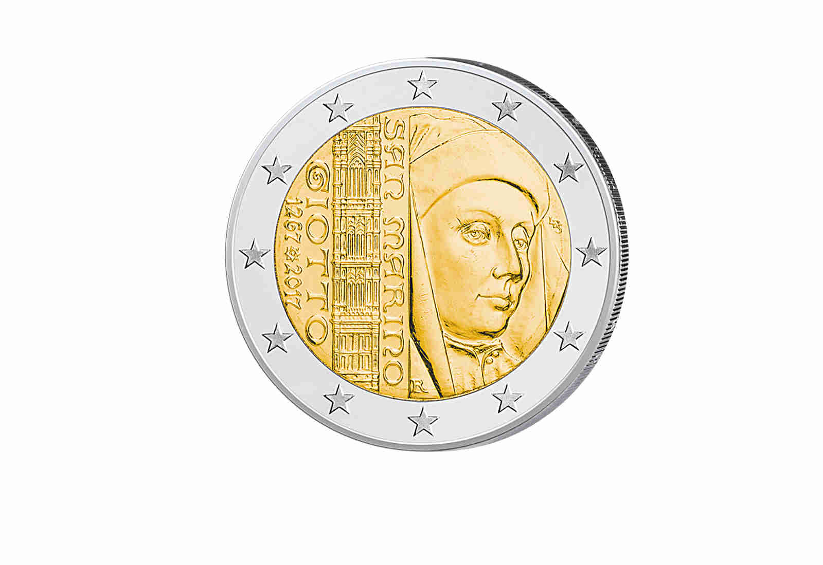 2 Euro 2017 San Marino 750. Geburtstag Giotto di Bondone st im Blister