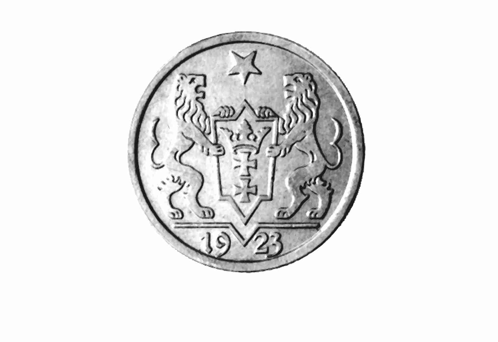 Danzig 1 Gulden Silbermünze 1923