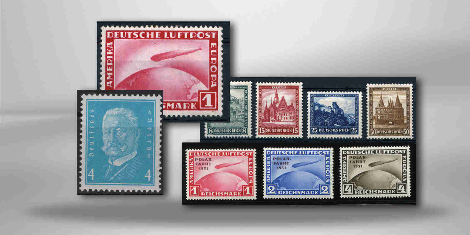 Briefmarken Deutsches Reich Jahrgang 1931 Michel Nr. 454-462 postfrisch