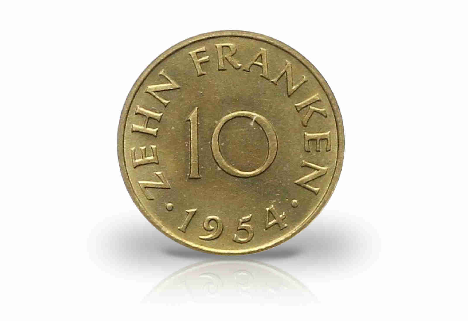 10 Franken 1954 Saarland Jaeger-Nr. 801