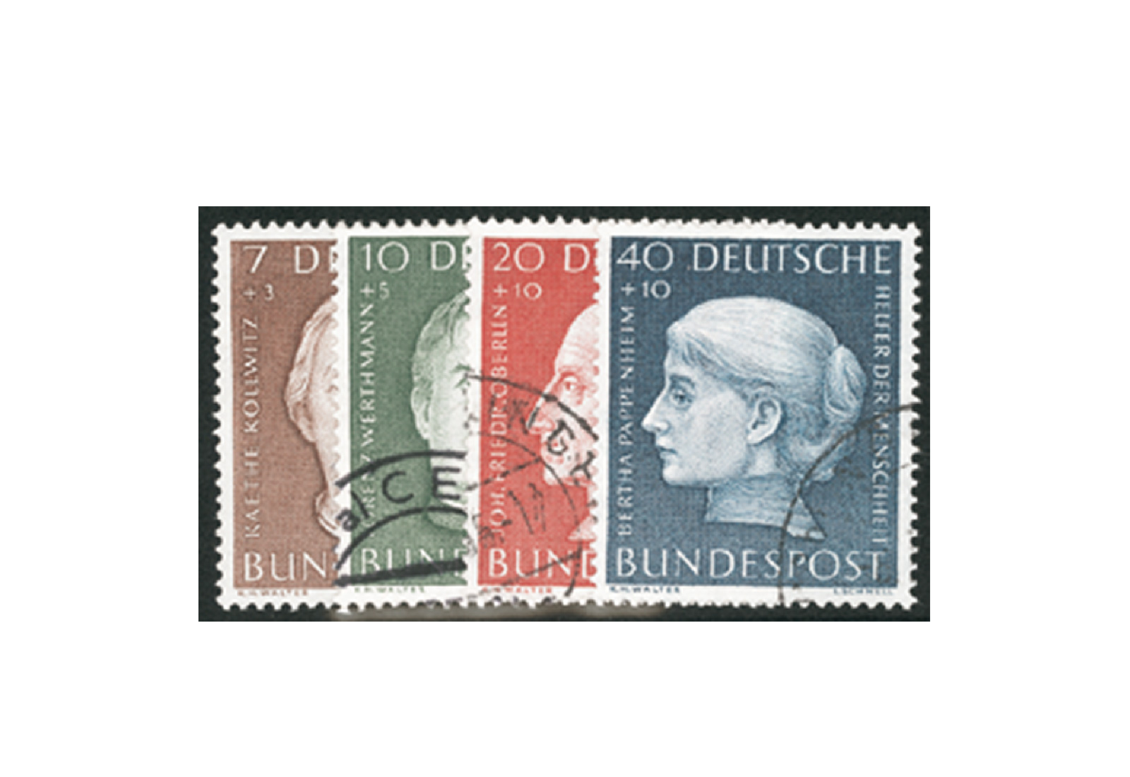 Briefmarken BRD Wohlfahrt 1954 Michel-Nr. 200-203 gestempelt