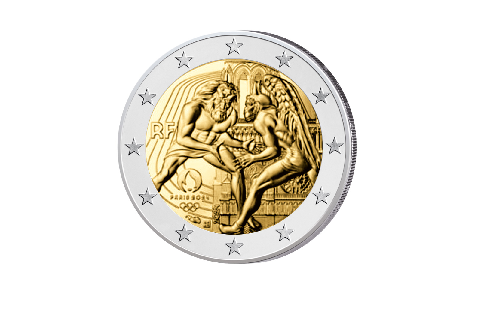 2 Euro 2024 Frankreich Herkules und der Ringkampf - Notre Dame