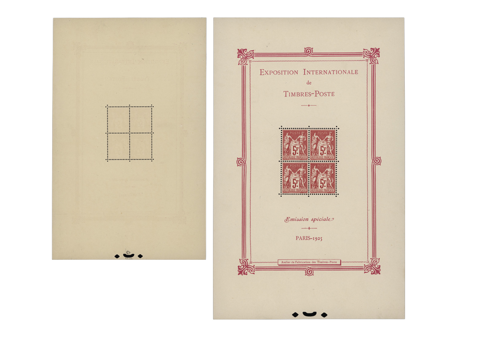 Frankreich Block 1 ** gp. Ausstellung Paris 1925