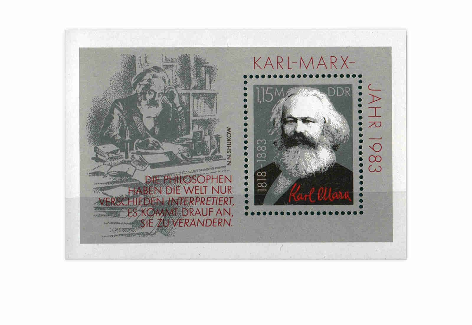 DDR Block 71 Karl Marx 1983 gestempelt