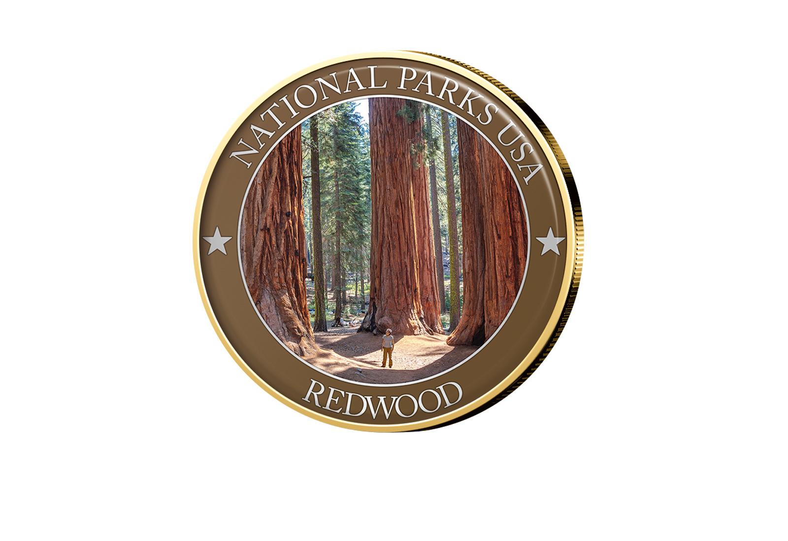 1/2 Dollar USA Redwood Serie National Parks USA mit Farbapplikation