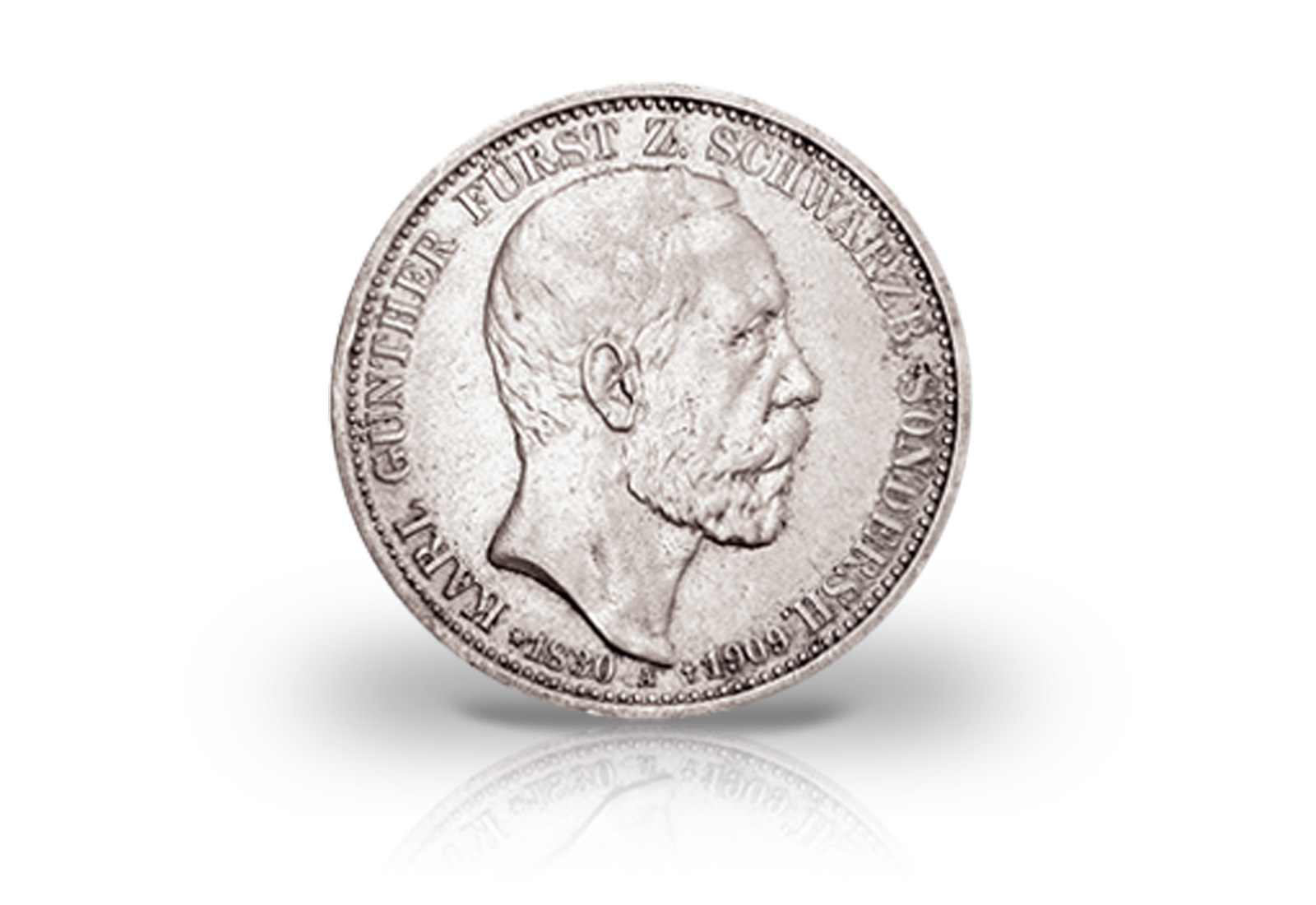 3 Mark 1909 Deutsches Kaiserreich Schwarzburg-Sonderhausen Auf den Tod des Fürsten Jaeger-Nr. 170