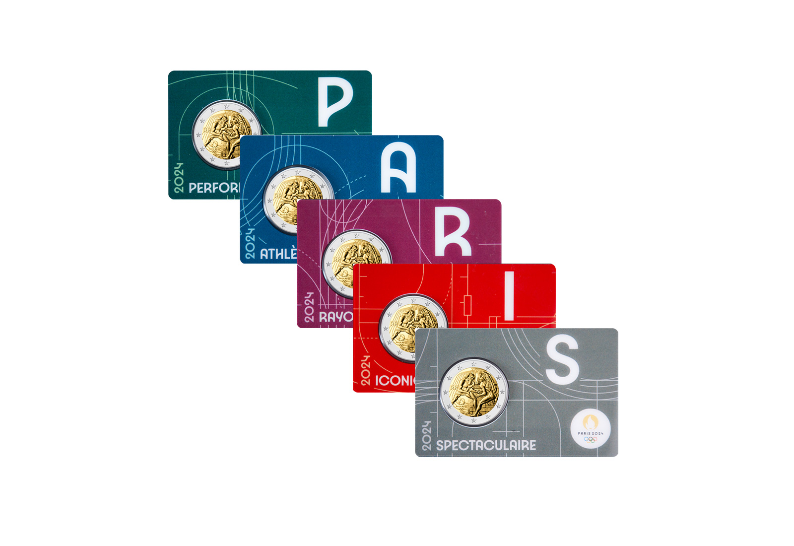 2 Euro 2024 Frankreich Herkules beim Ringkampf bfr. Coincard u. Wahl