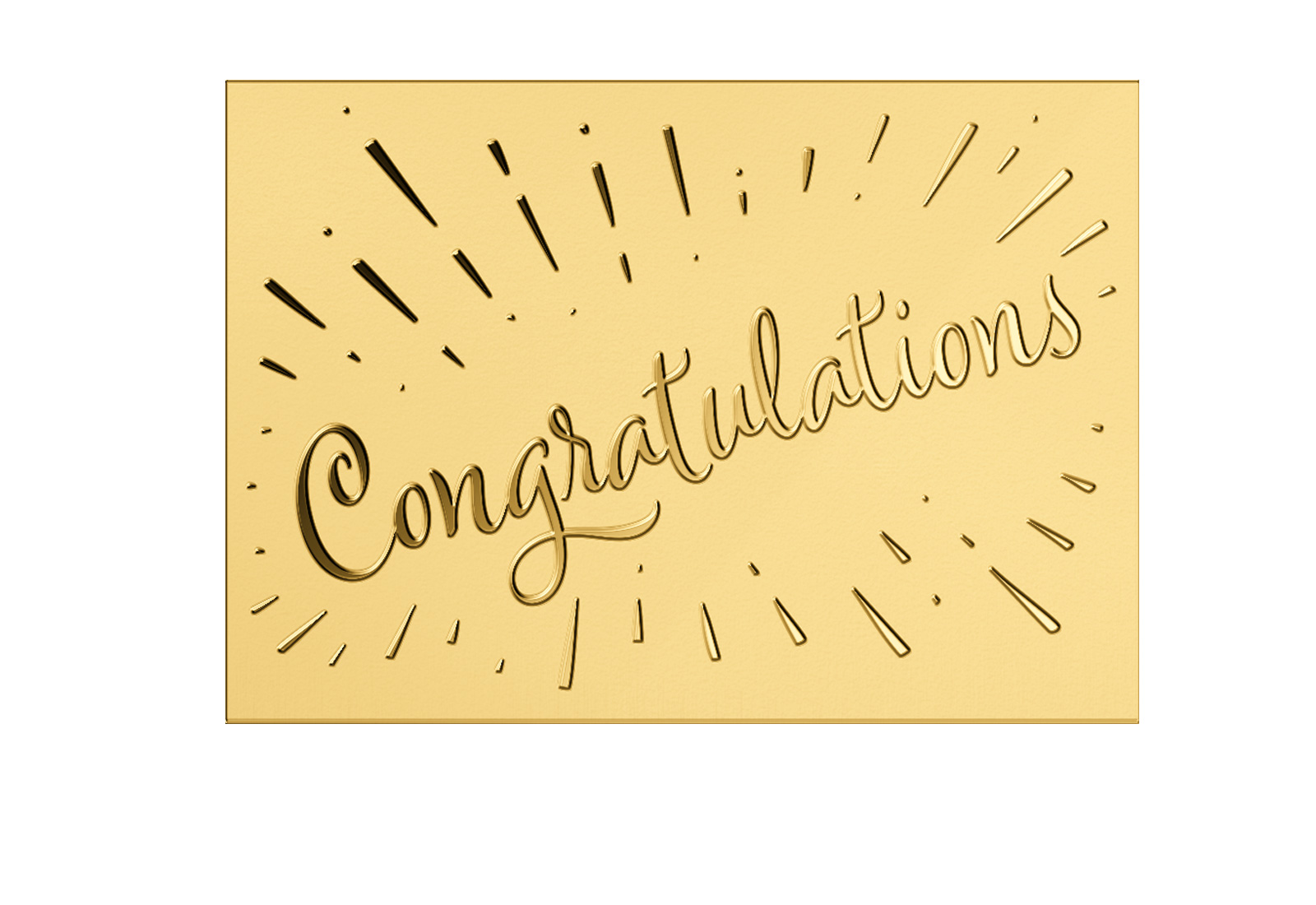 Goldmünze Motiv "Congratulations" 999/1000 Gold Geschenk