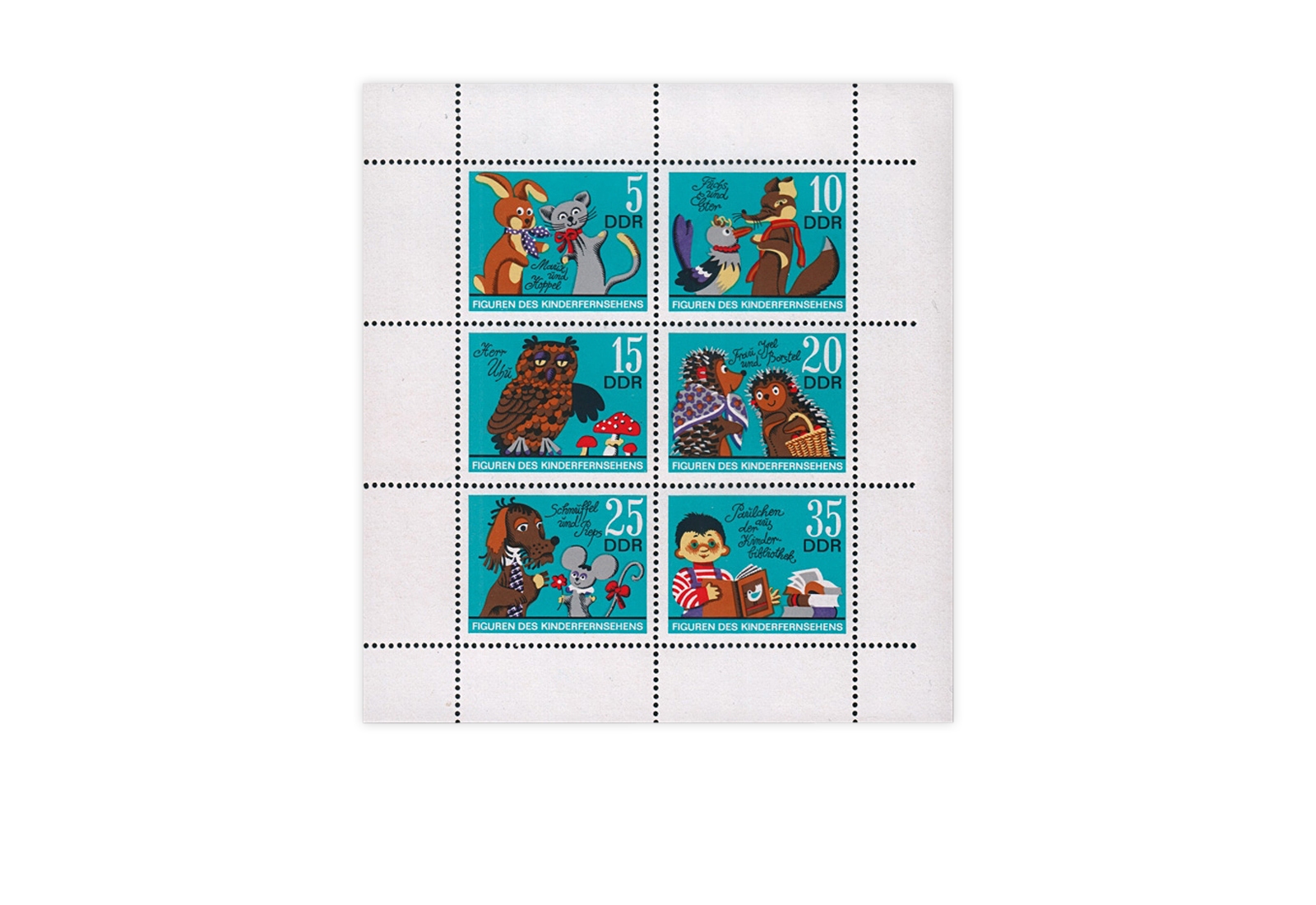 Briefmarken DDR Kleinbogen Michel-Nr. 1807-1812 gestempelt