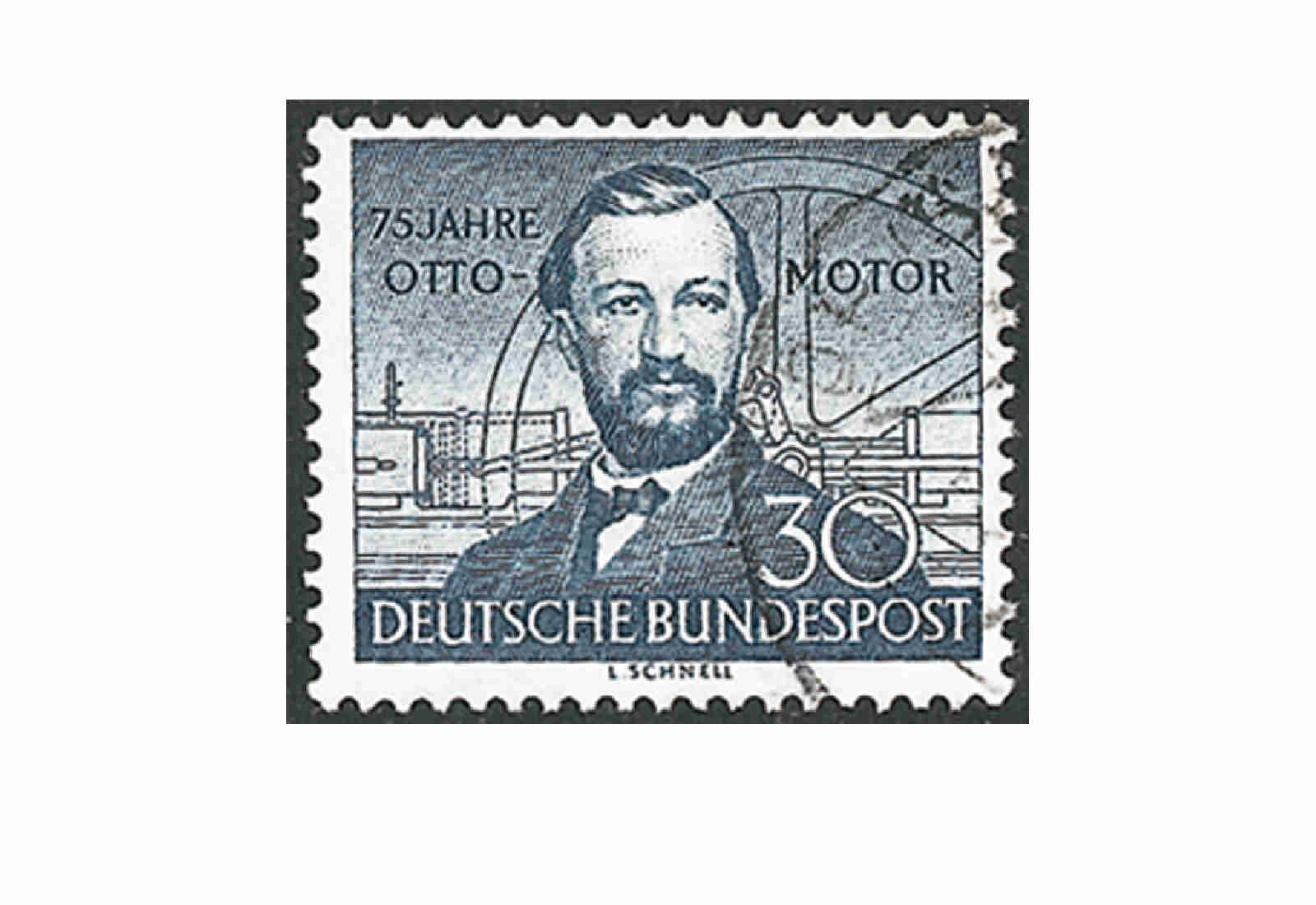 Briefmarke BRD Ottomotor 1952 Michel-Nr. 150 gestempelt