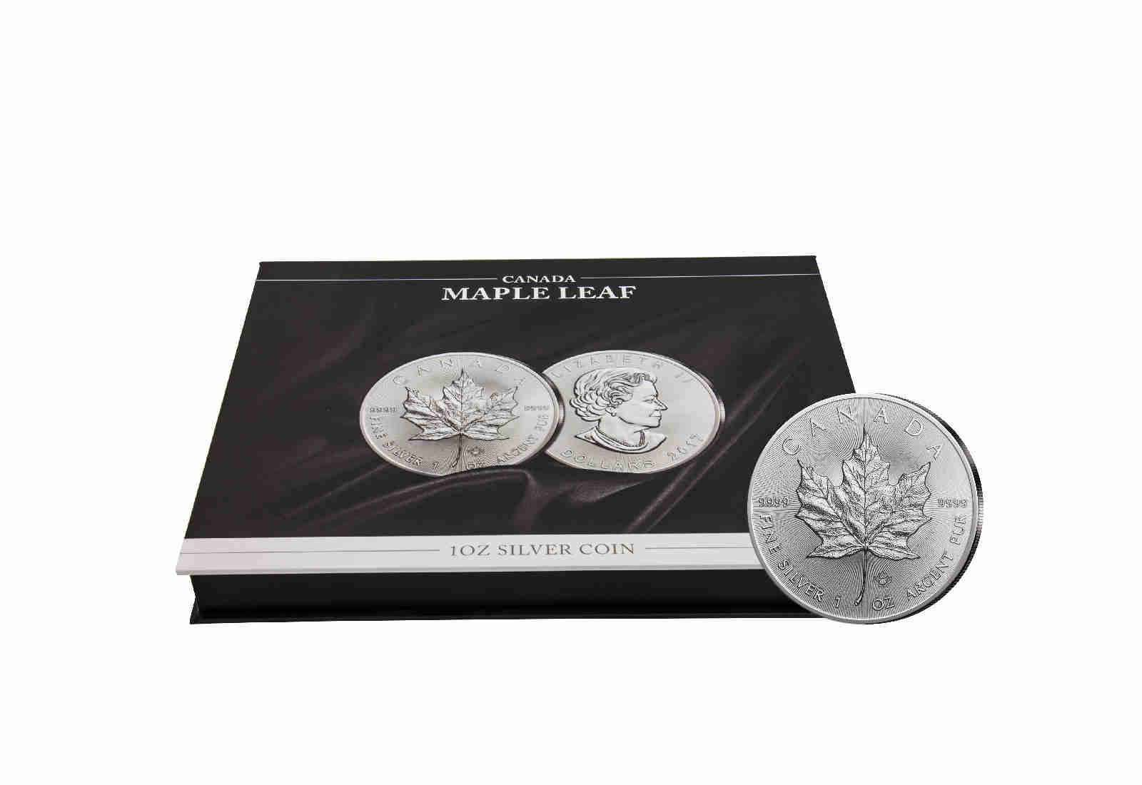 Münzkassette für 1 Unze Silber "Maple Leaf"