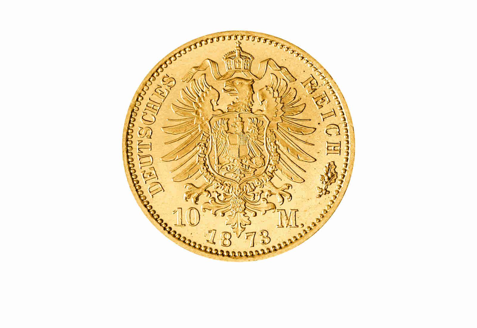 10 Mark 1872-1873 Kaiserreich Bayern Ludwig II Jaeger-Nr. 193
