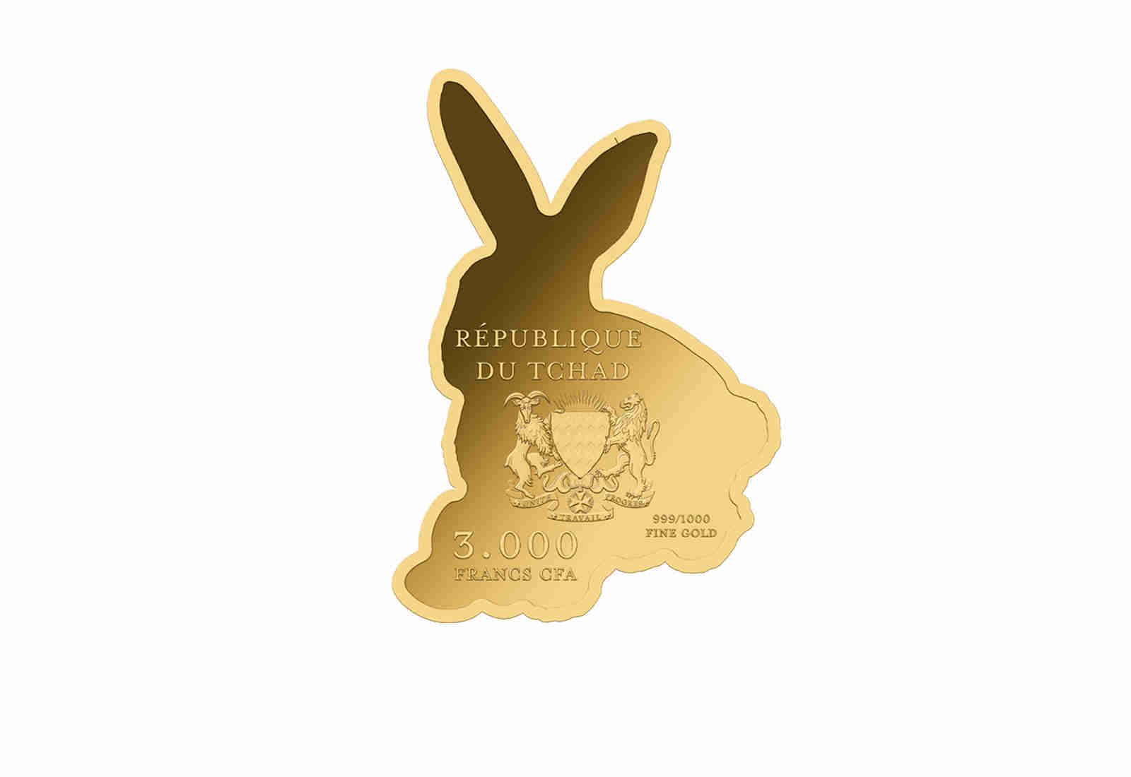 Goldmünze Motiv "Osterhase" 999/1000 Gold Geschenk
