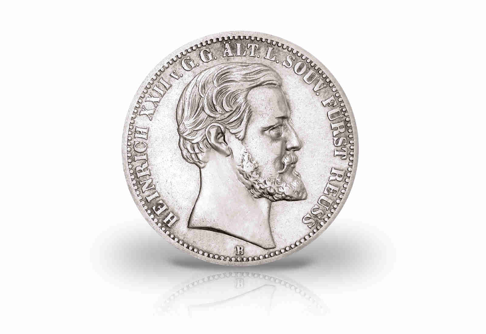 2 Mark 1877 Deutsches Kaiserreich Reuss Fürst Heinrich XXII. Jaeger-Nr. 166