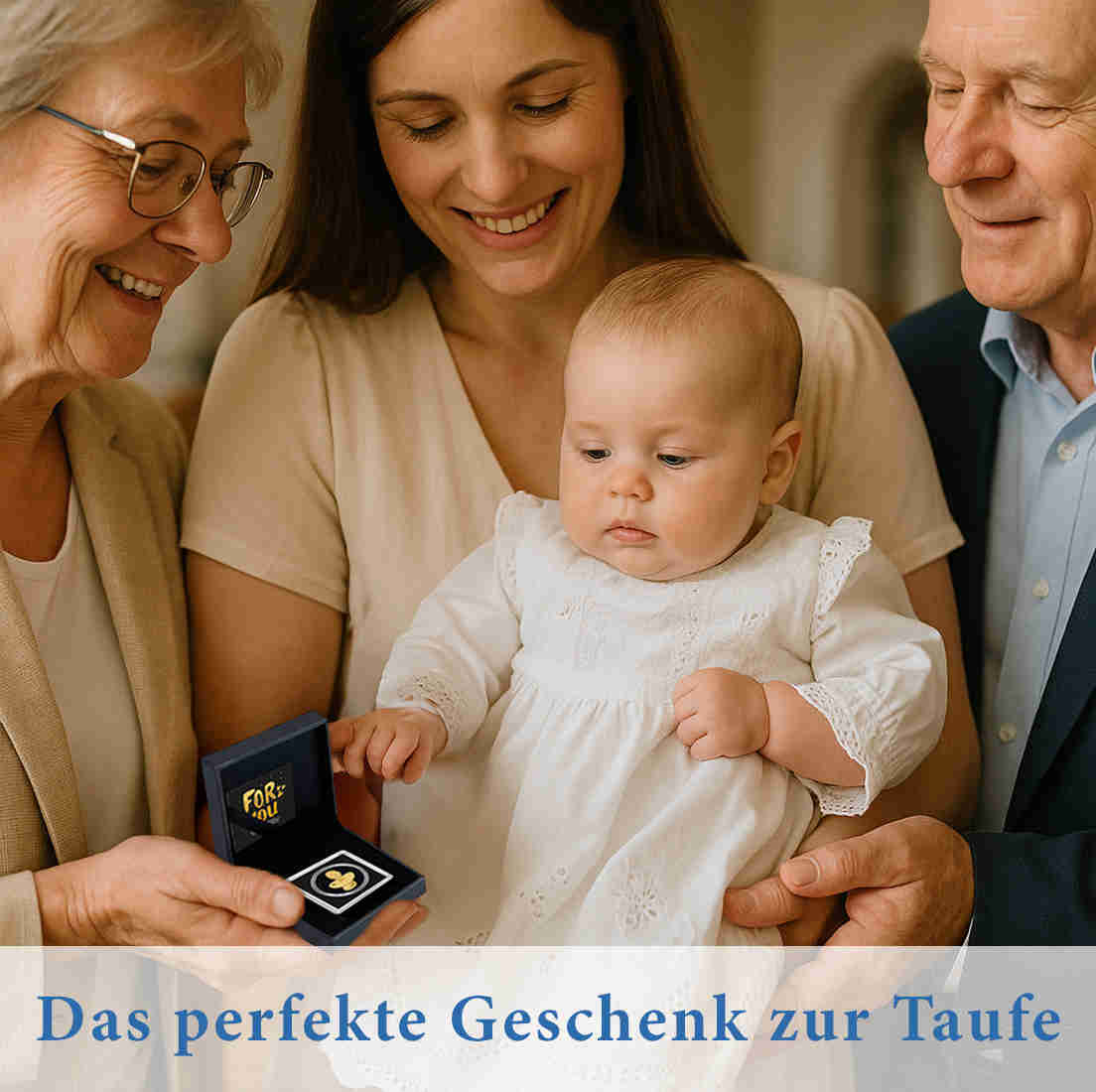 Goldmünze Motiv Schnuller 999/1000 Gold Geschenk