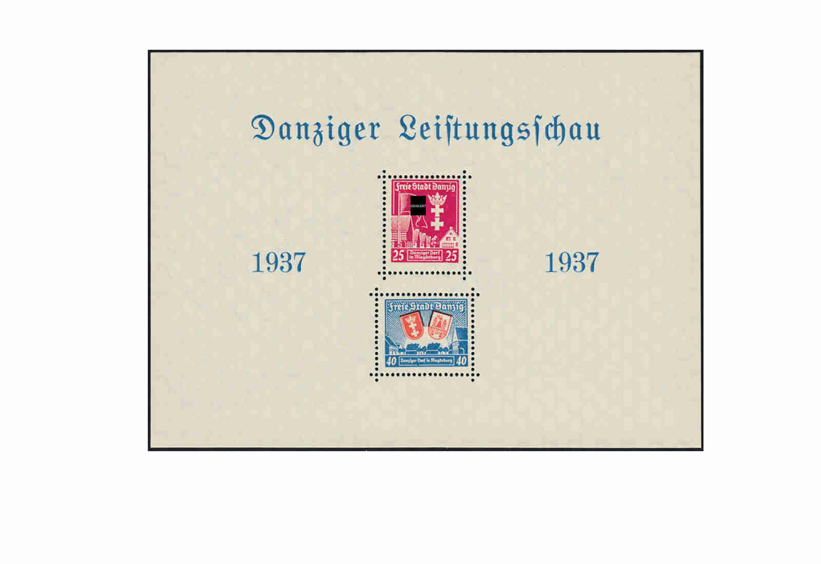 Briefmarken Deutsches Reich Blockausgabe Danziger Leistungsschau Danzig 1937 Block 3 postfrisch