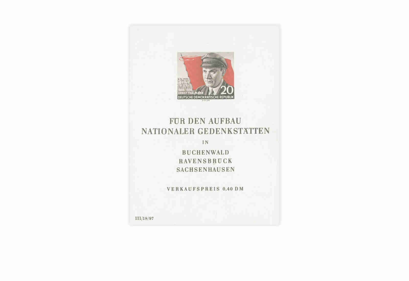 DDR Block 14 postfrisch 70. Geburtstag Thälmanns