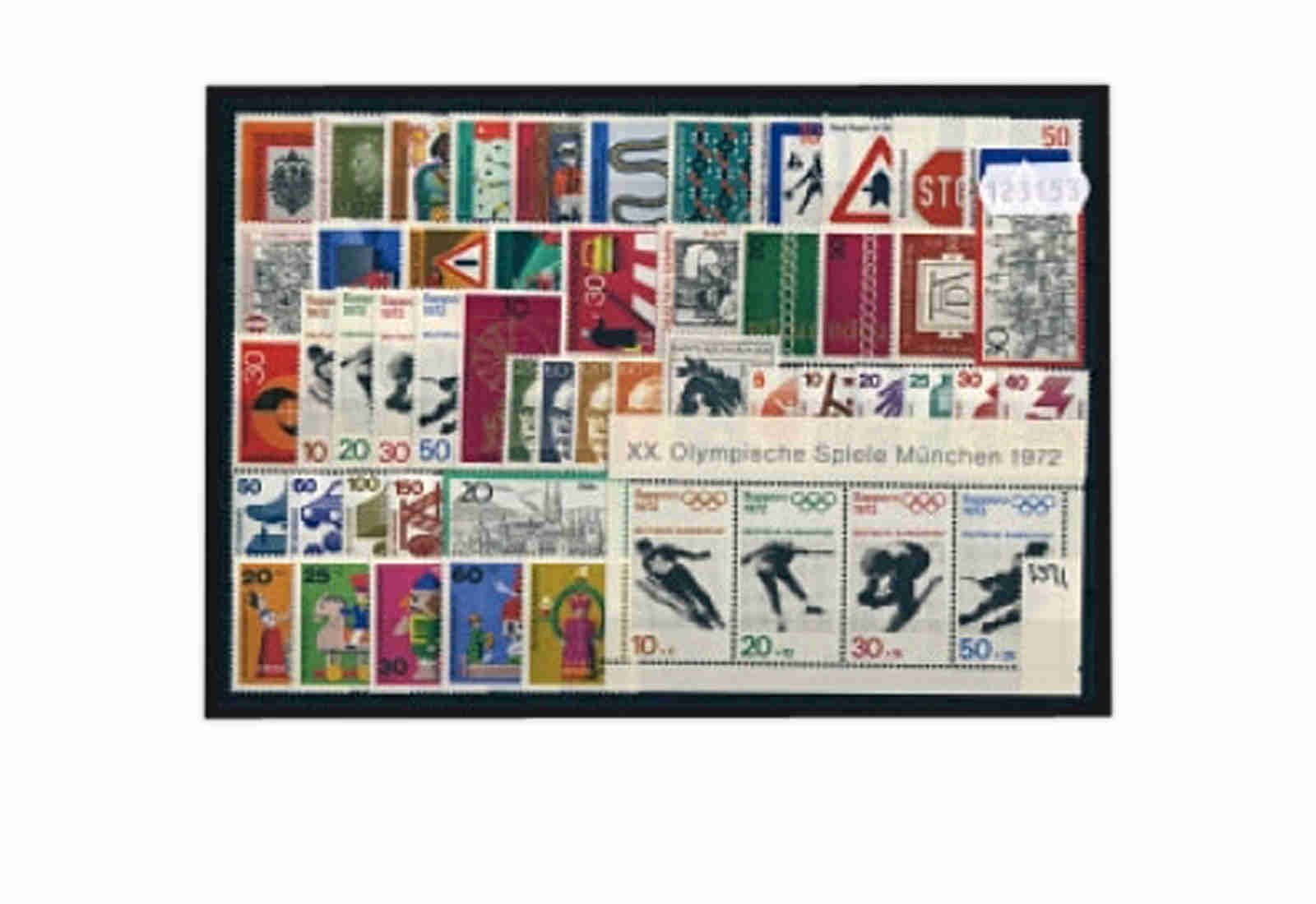 Briefmarken BRD Jahrgang 1971 Michel-Nr. 658-709 postfrisch