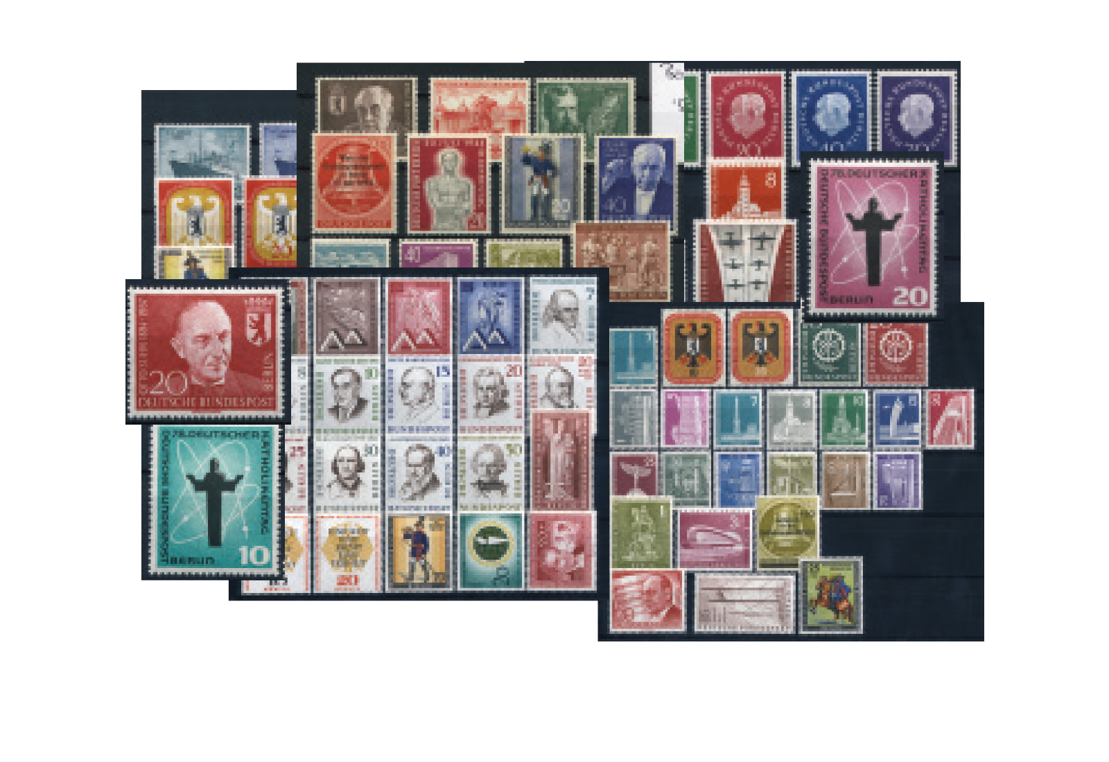 Berlin Jahrgänge 1954-1959 komplett Michel Nr. 115-190 gestempelt