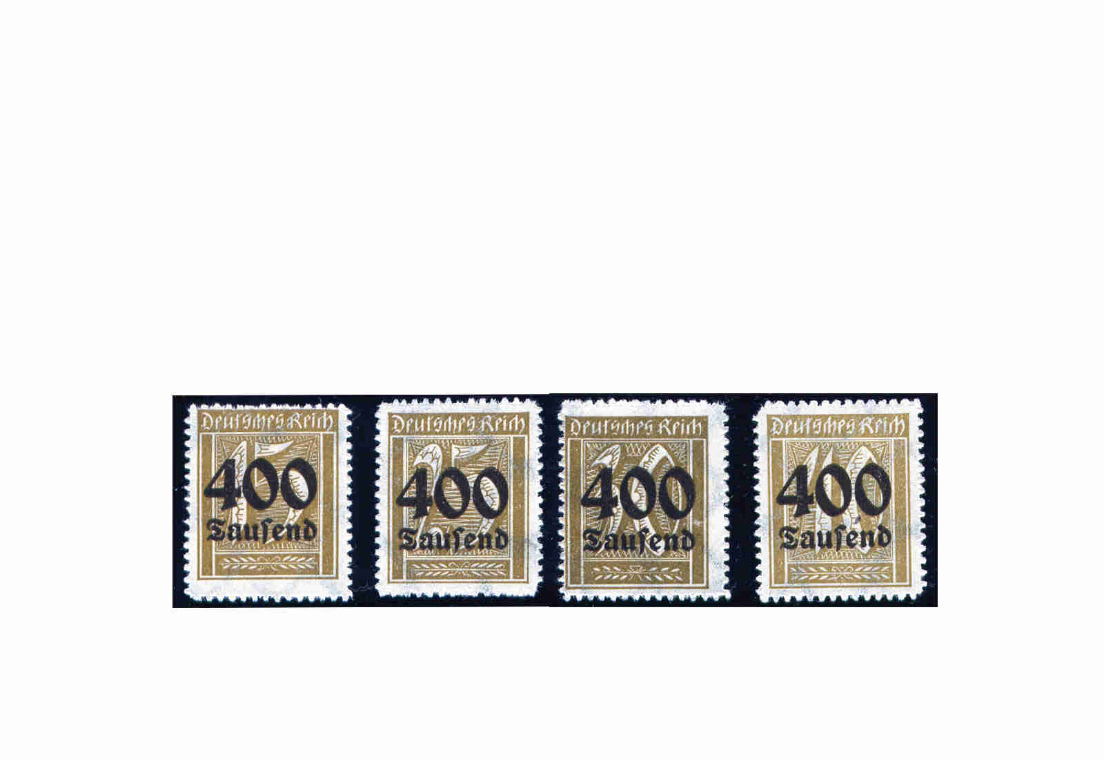 Briefmarken Deutsches Reich Notausgaben der Hochinflation 1923 Michel-Nr. 297/300 postfrisch
