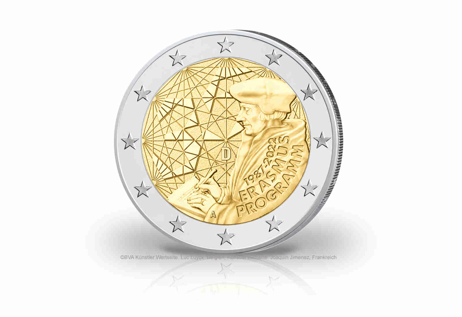 2 Euro 2022 Deutschland 35 J. Bestehen d. Erasmus-Programms Prägest. u. Wahl